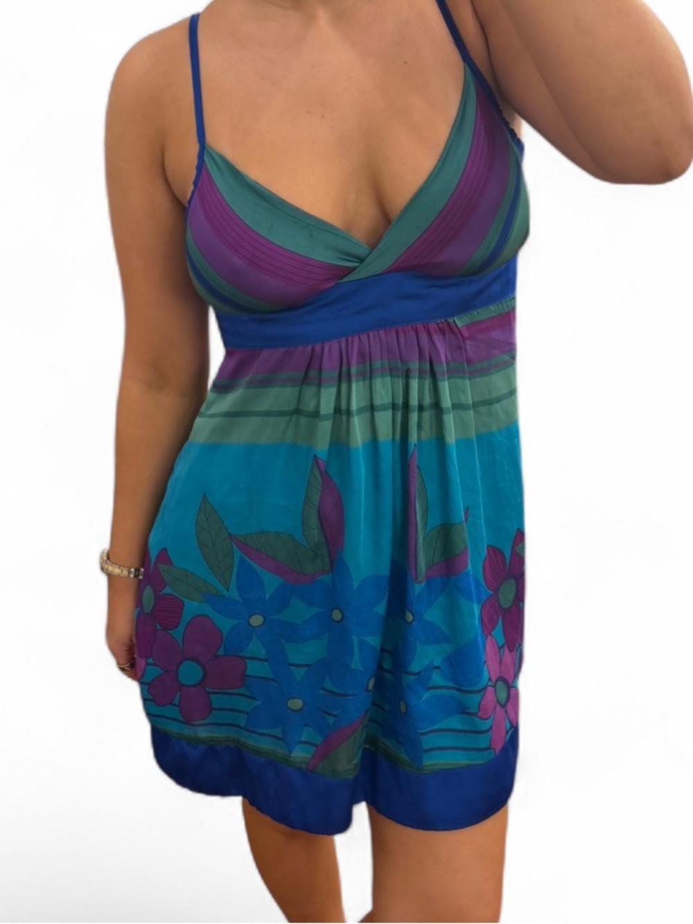 twenty one y2k floral satin babydoll dress